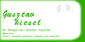 gusztav wiesel business card